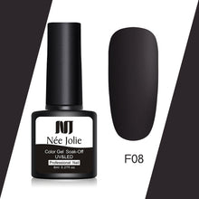 Load image into Gallery viewer, NEE JOLIE 8ml Matte Color UV Gel Nail Polish Red Semi Permanent Soak Off UV Gel Varnish DIY Nail Art Paint Gel Top Coat

