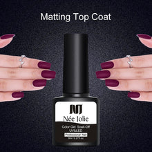Load image into Gallery viewer, NEE JOLIE 8ml Matte Color UV Gel Nail Polish Red Semi Permanent Soak Off UV Gel Varnish DIY Nail Art Paint Gel Top Coat

