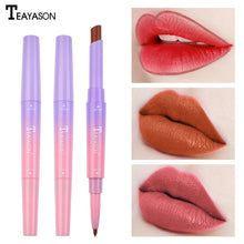 Load image into Gallery viewer, Double Lipstick Lip Liner Natural Matte Lipstick Long Lasting Moisturizing Rotating Lip Liner Lip Care Makeup Tool Lady TSLM1
