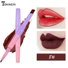 Load image into Gallery viewer, Double Lipstick Lip Liner Natural Matte Lipstick Long Lasting Moisturizing Rotating Lip Liner Lip Care Makeup Tool Lady TSLM1
