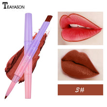 Load image into Gallery viewer, Double Lipstick Lip Liner Natural Matte Lipstick Long Lasting Moisturizing Rotating Lip Liner Lip Care Makeup Tool Lady TSLM1
