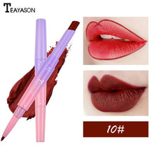 Load image into Gallery viewer, Double Lipstick Lip Liner Natural Matte Lipstick Long Lasting Moisturizing Rotating Lip Liner Lip Care Makeup Tool Lady TSLM1
