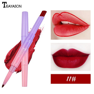 Double Lipstick Lip Liner Natural Matte Lipstick Long Lasting Moisturizing Rotating Lip Liner Lip Care Makeup Tool Lady TSLM1