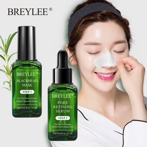 BREYLEE Black Mask Skin Care Blackhead Remover Face Mask Acne Treatment Serum Shrinks Pore Essence Peeling Off Sheet Facial Mask