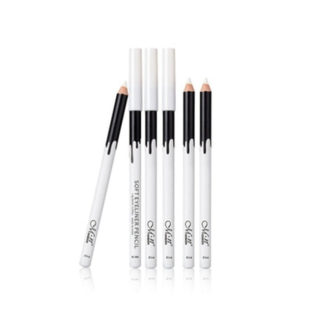 White Eyeliner Pencil Makeup Waterproof Smooth Soft Eye Liner Pen Brightener Easywear White Eyeliner Women Cosmetics