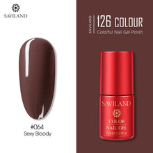Load image into Gallery viewer, SAVILAND 126 Colors UV Gel Nail Polish Primer Top Coat Gel Varnish Red Color Nail Art Manicure Gel Paint Nails Poly Gel
