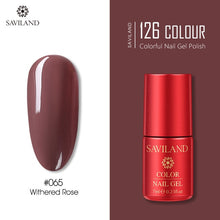 Load image into Gallery viewer, SAVILAND 126 Colors UV Gel Nail Polish Primer Top Coat Gel Varnish Red Color Nail Art Manicure Gel Paint Nails Poly Gel

