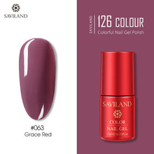 Load image into Gallery viewer, SAVILAND 126 Colors UV Gel Nail Polish Primer Top Coat Gel Varnish Red Color Nail Art Manicure Gel Paint Nails Poly Gel
