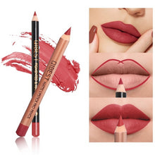 Load image into Gallery viewer, 2Pcs/Set 15Color Nude Matte Lipstick Pen with Lip Liner Set Waterproof Lip Set Focallure Makeup Product Brown Women Beauty Tools
