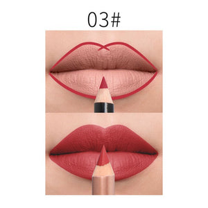 2Pcs/Set 15Color Nude Matte Lipstick Pen with Lip Liner Set Waterproof Lip Set Focallure Makeup Product Brown Women Beauty Tools