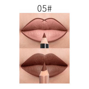 2Pcs/Set 15Color Nude Matte Lipstick Pen with Lip Liner Set Waterproof Lip Set Focallure Makeup Product Brown Women Beauty Tools