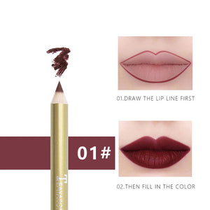 1 Pcs Matt Lip Liner Pen Durable Waterproof Vampire Color Earthy Nude Pink Orange Red Big Red Lipstick Pen Lip Pencil