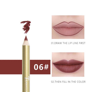 1 Pcs Matt Lip Liner Pen Durable Waterproof Vampire Color Earthy Nude Pink Orange Red Big Red Lipstick Pen Lip Pencil