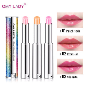 OMY LADY Heat discoloration Lip Balm Beewax  Moisturizing Nourishing Lip Plumper Lip Lines Natural Extract Makeup Lipstick