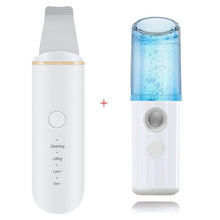 Load image into Gallery viewer, Ultrasonic Skin Scrubber Blackhead Remover Face Scrubber Cleanser Facial Pore Cleaner Face Lifting USB Face Skin Scraper
