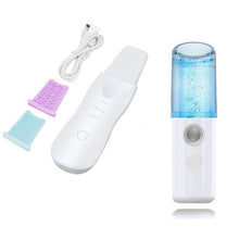 Load image into Gallery viewer, Ultrasonic Skin Scrubber Blackhead Remover Face Scrubber Cleanser Facial Pore Cleaner Face Lifting USB Face Skin Scraper
