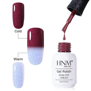 HNM 8ML Fax Fur Effect Gel Nail Polish Thermal Color Change DIY Paint Nail Art Vernis Gellak Enamel Semi Permanent Lucky Lacquer