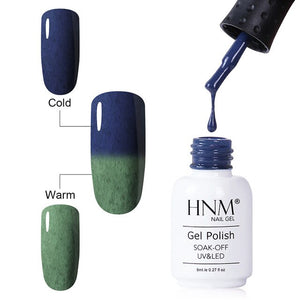 HNM 8ML Fax Fur Effect Gel Nail Polish Thermal Color Change DIY Paint Nail Art Vernis Gellak Enamel Semi Permanent Lucky Lacquer