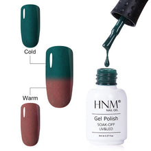 Load image into Gallery viewer, HNM 8ML Fax Fur Effect Gel Nail Polish Thermal Color Change DIY Paint Nail Art Vernis Gellak Enamel Semi Permanent Lucky Lacquer
