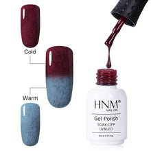 Load image into Gallery viewer, HNM 8ML Fax Fur Effect Gel Nail Polish Thermal Color Change DIY Paint Nail Art Vernis Gellak Enamel Semi Permanent Lucky Lacquer
