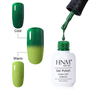 HNM 8ML Fax Fur Effect Gel Nail Polish Thermal Color Change DIY Paint Nail Art Vernis Gellak Enamel Semi Permanent Lucky Lacquer