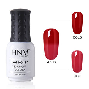 HNM 8ML Fax Fur Effect Gel Nail Polish Thermal Color Change DIY Paint Nail Art Vernis Gellak Enamel Semi Permanent Lucky Lacquer