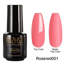 Load image into Gallery viewer, MIZHSE Matte Top Coat Primer Color Nail Gel Polish UV Gel Nail Art Varnish Hybrid Soak Off Gel Lacquer Paint for Nails Manicure
