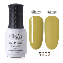 Load image into Gallery viewer, HNM Green Color Series Gel Nail Polish Need Matt Top Paint Enamel Primer Varnish Soak Off UV LED Lamp Set Semi Permanent Lacquer
