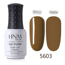 Load image into Gallery viewer, HNM Green Color Series Gel Nail Polish Need Matt Top Paint Enamel Primer Varnish Soak Off UV LED Lamp Set Semi Permanent Lacquer
