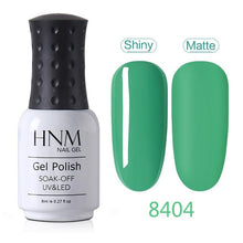 Load image into Gallery viewer, HNM Green Color Series Gel Nail Polish Need Matt Top Paint Enamel Primer Varnish Soak Off UV LED Lamp Set Semi Permanent Lacquer
