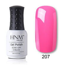 Load image into Gallery viewer, HNM 8ml Blue Red Pink Green Yellow Color Gel Nail Polish UV LED Lamp Semi Permanent Varnish Hybird Base Top Primer Manicure
