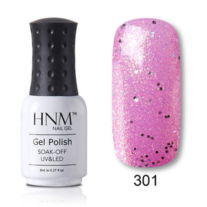 HNM 8ml Blue Red Pink Green Yellow Color Gel Nail Polish UV LED Lamp Semi Permanent Varnish Hybird Base Top Primer Manicure