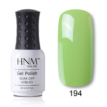 Load image into Gallery viewer, HNM 8ml Blue Red Pink Green Yellow Color Gel Nail Polish UV LED Lamp Semi Permanent Varnish Hybird Base Top Primer Manicure
