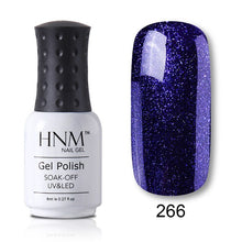 Load image into Gallery viewer, HNM 8ml Blue Red Pink Green Yellow Color Gel Nail Polish UV LED Lamp Semi Permanent Varnish Hybird Base Top Primer Manicure
