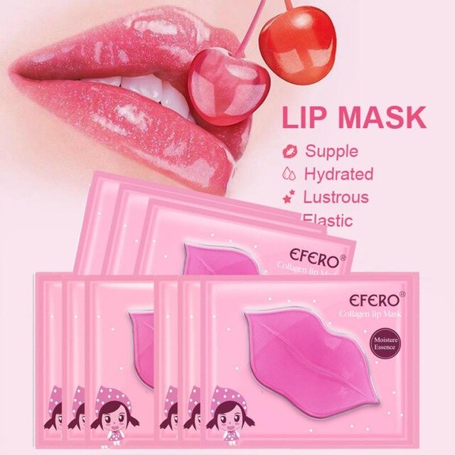 1PC Lip Care Crystal Collagen Facial Mask Lip Mask Moisture Essence Lip Care Pads Anti Ageing Wrinkle Patch Pad Gel TSLM1