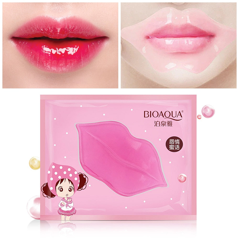 1Pcs Pink Collagen Crystal Lip Gel Mask Hydrating Lip Repair Remove Lines Blemishes Lighten Lip Line Collagen Winter Lip Mask