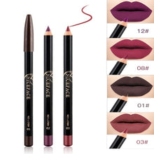 Load image into Gallery viewer, 12 color lip liner waterproof matte pigment lasting easy to color not blooming lip liner lipstick
