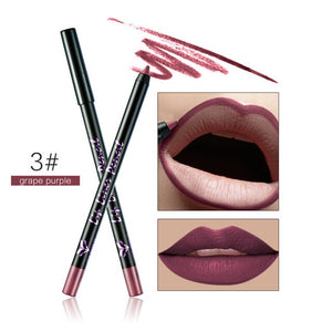 Matte Lip Liner Pencil Functional Eyebrow Eye Lip Makeup Waterproof Colorful Cosmetic Lipliner Pen Easy to Wear