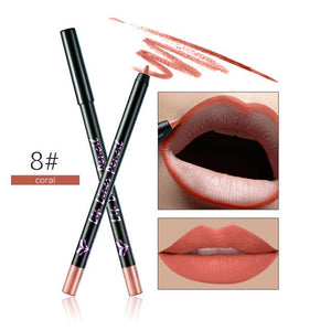 Matte Lip Liner Pencil Functional Eyebrow Eye Lip Makeup Waterproof Colorful Cosmetic Lipliner Pen Easy to Wear