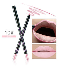 Load image into Gallery viewer, Matte Lip Liner Pencil Functional Eyebrow Eye Lip Makeup Waterproof Colorful Cosmetic Lipliner Pen Easy to Wear
