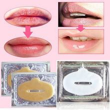 Load image into Gallery viewer, 5 Pcs 24K Gold Moisturizing Skin Care Gel Collagen Lip Hydrating Face Mask
