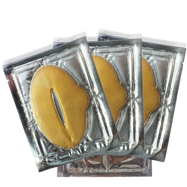 5 Pcs 24K Gold Moisturizing Skin Care Gel Collagen Lip Hydrating Face Mask