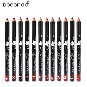 Brand Waterproof Matte Lipstick Pencil Lip Liner Makeup Contour Lip Tint Sexy Batom Mate Long Lasting Moisturizer Lipliner Set