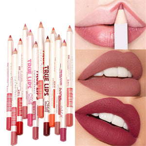 New 2018 6Pcs Cosmetic Wood Lipliner Waterproof Lady Charming Lip Liner Soft Pencil Makeup Matte Wood Lipliner Pencil Set