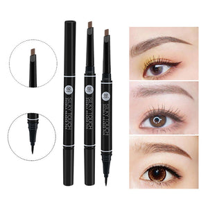 2019 Double Headed Eyebrow Pen Waterproof Tip Eyebrow Tattoo Pencil Long Lasting Professional Fine Sketch Liquid Eye Brow Pencil