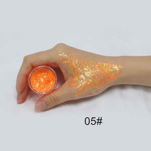 Professional Shimmer Body Glitter Eyeshadow Glitter Gel Art Flash Loose Sequins Cream Eyes Pigment Lips Makeup Comestic TSLM1