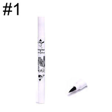 Load image into Gallery viewer, 1Pcs Double-end Black Waterproof Liquid Eyeliner Cosmetics Long-lasting Eye Liner with Stamp Eyeshadow Stamp
