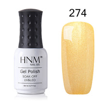 Load image into Gallery viewer, HNM 8ml New Green Yellow Color UV Gel Nail Polish Varnish Soak Off LED Lamp Hybird GelLak For Manicure Nail Art Stamping Lacquer
