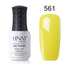 Load image into Gallery viewer, HNM 8ml New Green Yellow Color UV Gel Nail Polish Varnish Soak Off LED Lamp Hybird GelLak For Manicure Nail Art Stamping Lacquer
