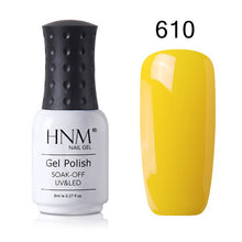 Load image into Gallery viewer, HNM 8ml New Green Yellow Color UV Gel Nail Polish Varnish Soak Off LED Lamp Hybird GelLak For Manicure Nail Art Stamping Lacquer
